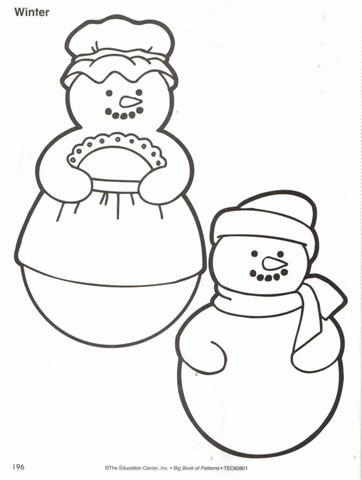 Bałwany kolorowanki